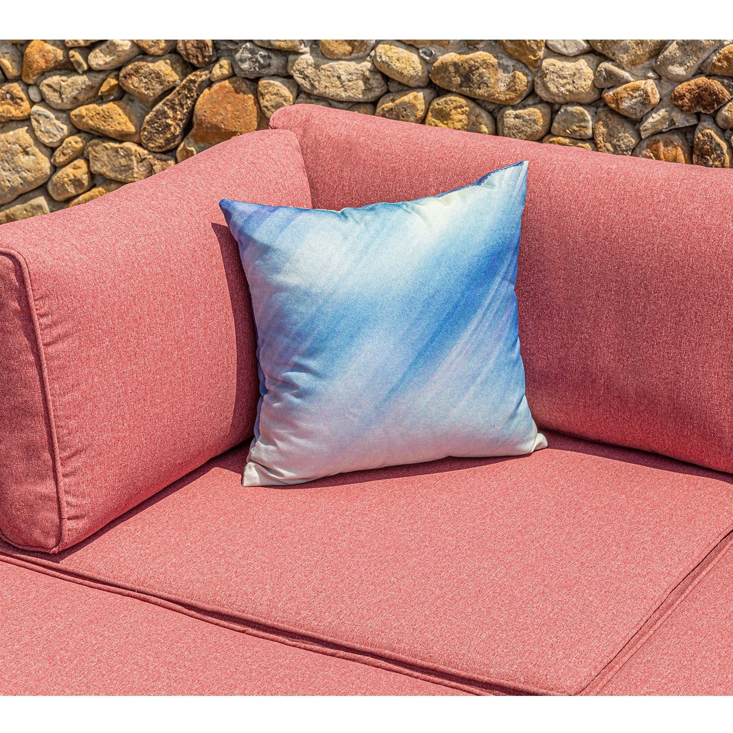 COSIEST - Set di divani componibili in vimini da esterno a due posti, 2 pezzi