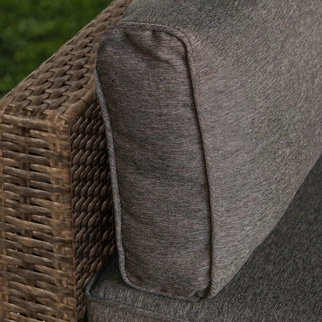 COSIEST - Set di divani componibili in vimini per esterni da 7 pezzi