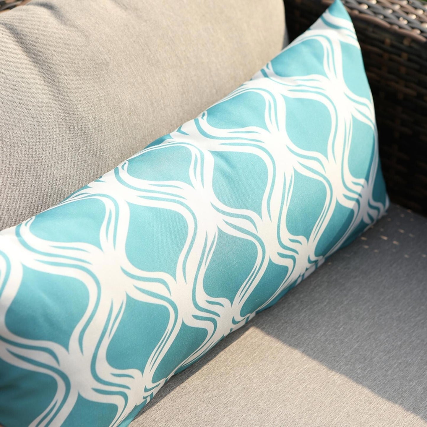 COSIEST - Set di divani componibili in vimini marrone per esterni da patio