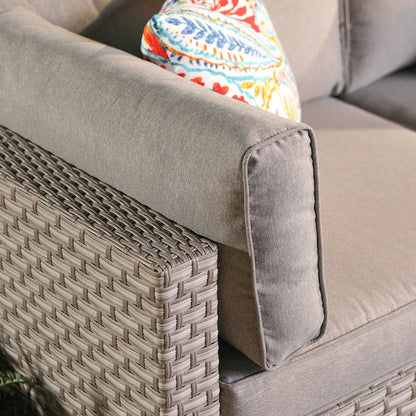 COSIEST - Set di divani componibili in vimini da esterno a due posti, 2 pezzi