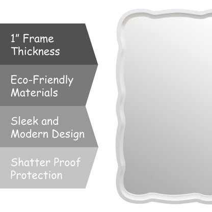 Specchio decorativo con cornice in legno curvato a conchiglia COZAYH