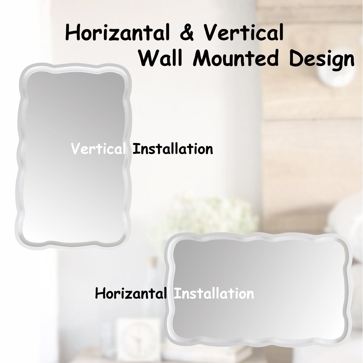 Specchio decorativo con cornice in legno curvato a conchiglia COZAYH