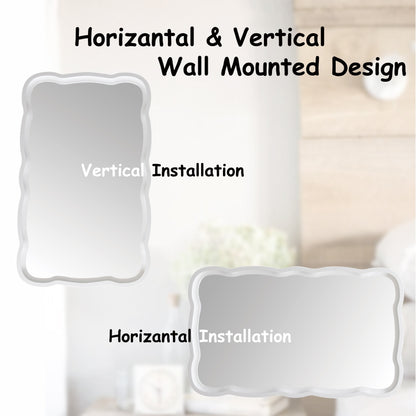 Specchio decorativo con cornice in legno curvato a conchiglia COZAYH