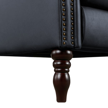 Poltrona reclinabile in vera pelle di metà secolo, regolabile, con schienale a spinta, comoda, set di 2 poltrone per soggiorno