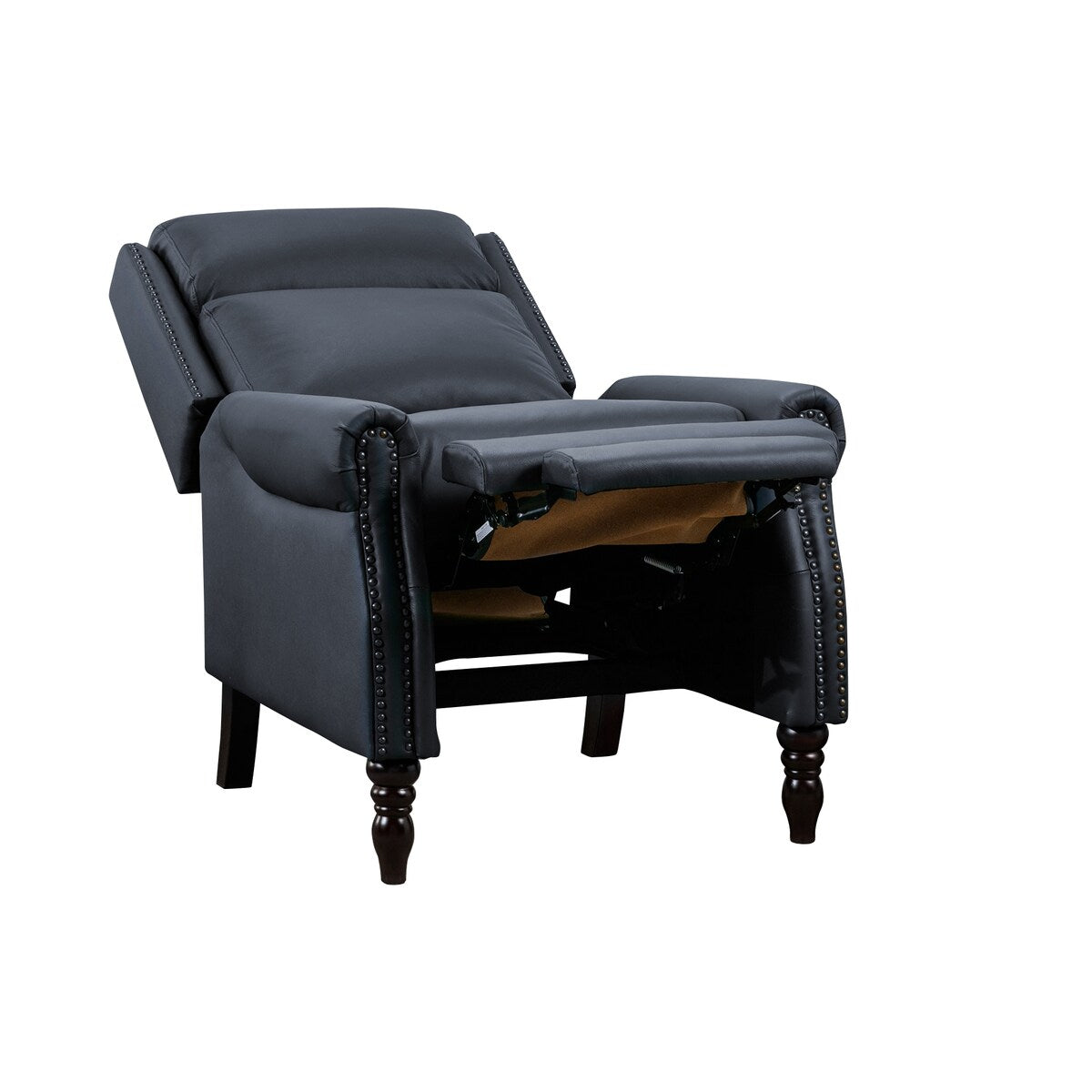 Poltrona reclinabile regolabile in vera pelle con braccioli comodi per soggiorno