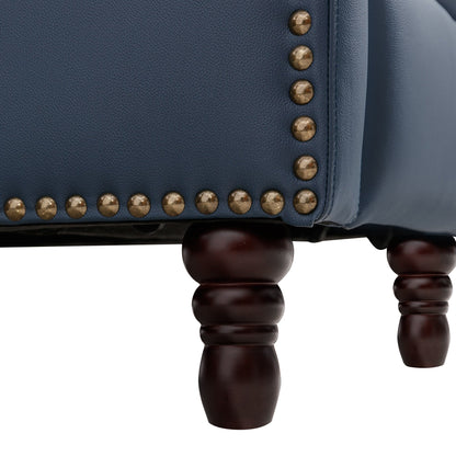 Poltrona reclinabile con schienale reclinabile in pelle COZYMAN, comoda per il soggiorno