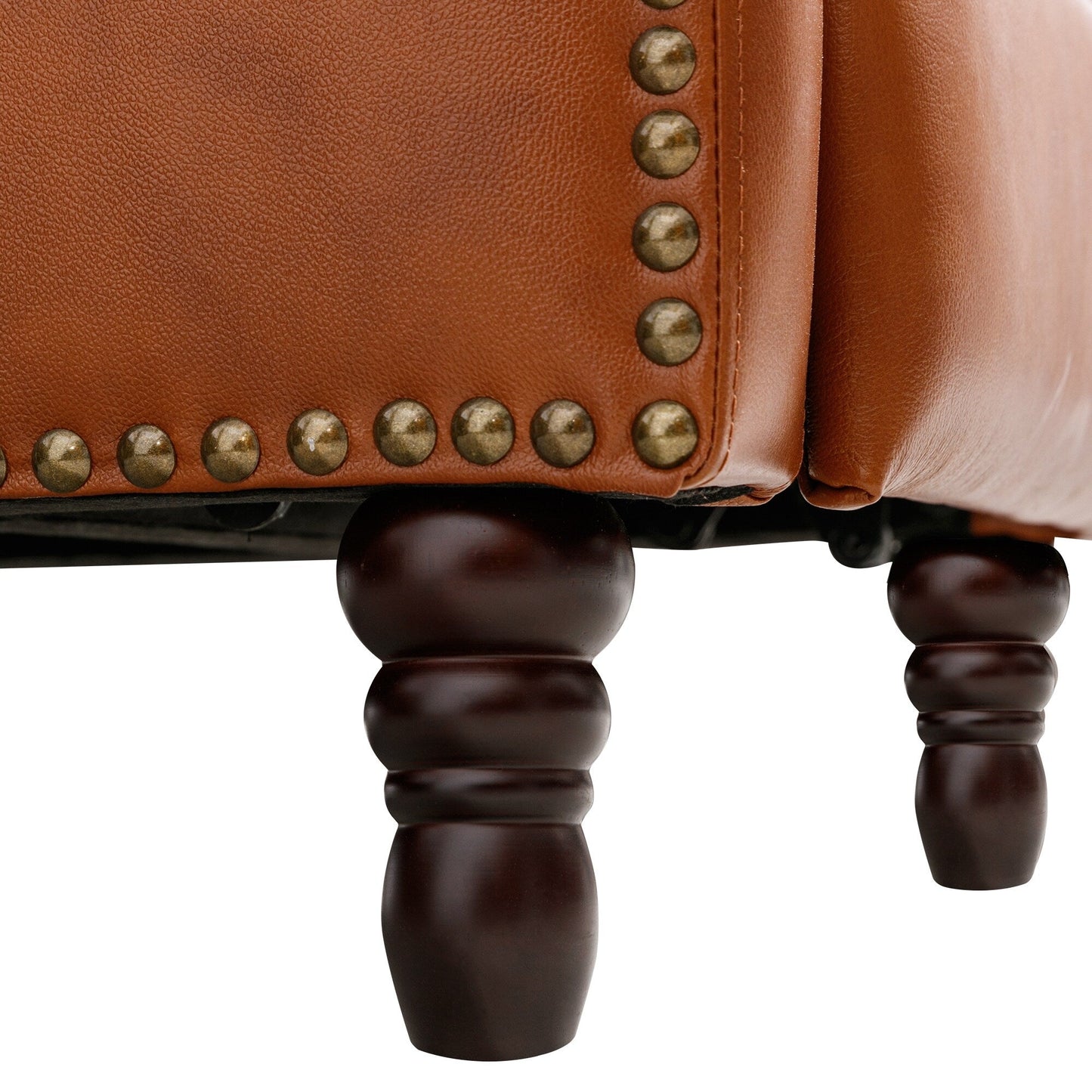 Poltrona reclinabile con schienale reclinabile in pelle COZYMAN, comoda per il soggiorno