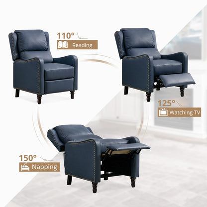 Poltrona reclinabile in vera pelle COZYMAN, comode poltrone per il soggiorno