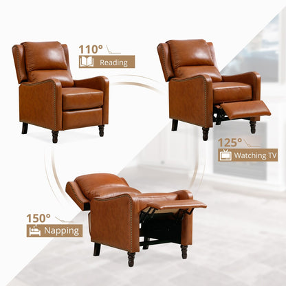 Poltrona reclinabile in vera pelle COZYMAN, comode poltrone per il soggiorno