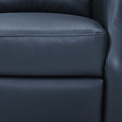 Poltrona reclinabile moderna COZYMAN in vera pelle con schienale regolabile e seduta a 3 posizioni