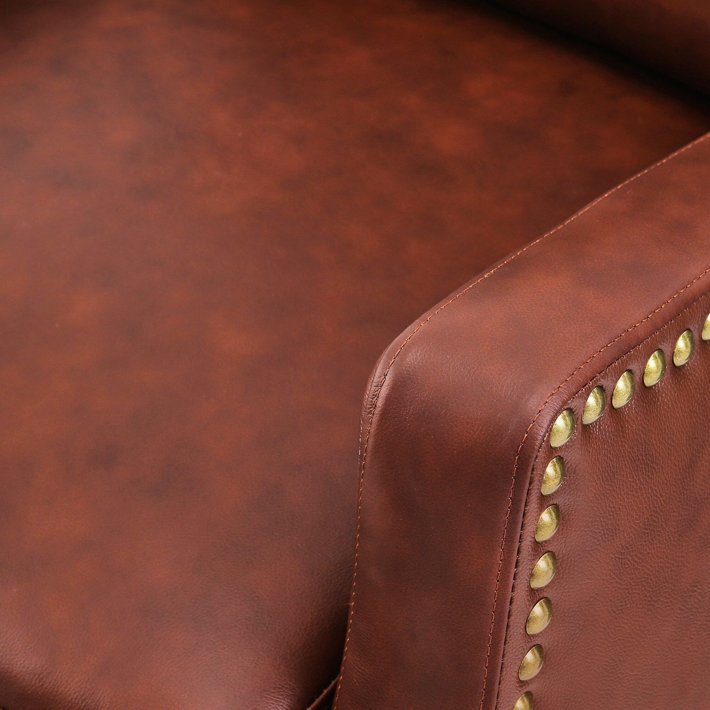 Poltrona reclinabile moderna in vera pelle COZYMAN, reclinabile regolabile con schienale e braccioli comodi