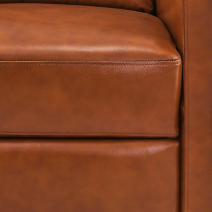 COZYMAN Poltrone reclinabili moderne in vera pelle, regolabili con schienale e braccioli comodi, set da 2