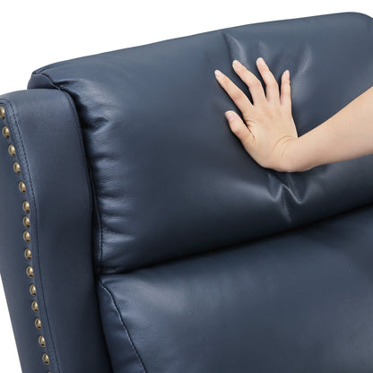 COZYMAN Poltrone reclinabili moderne in vera pelle, regolabili con schienale e braccioli comodi, set da 2