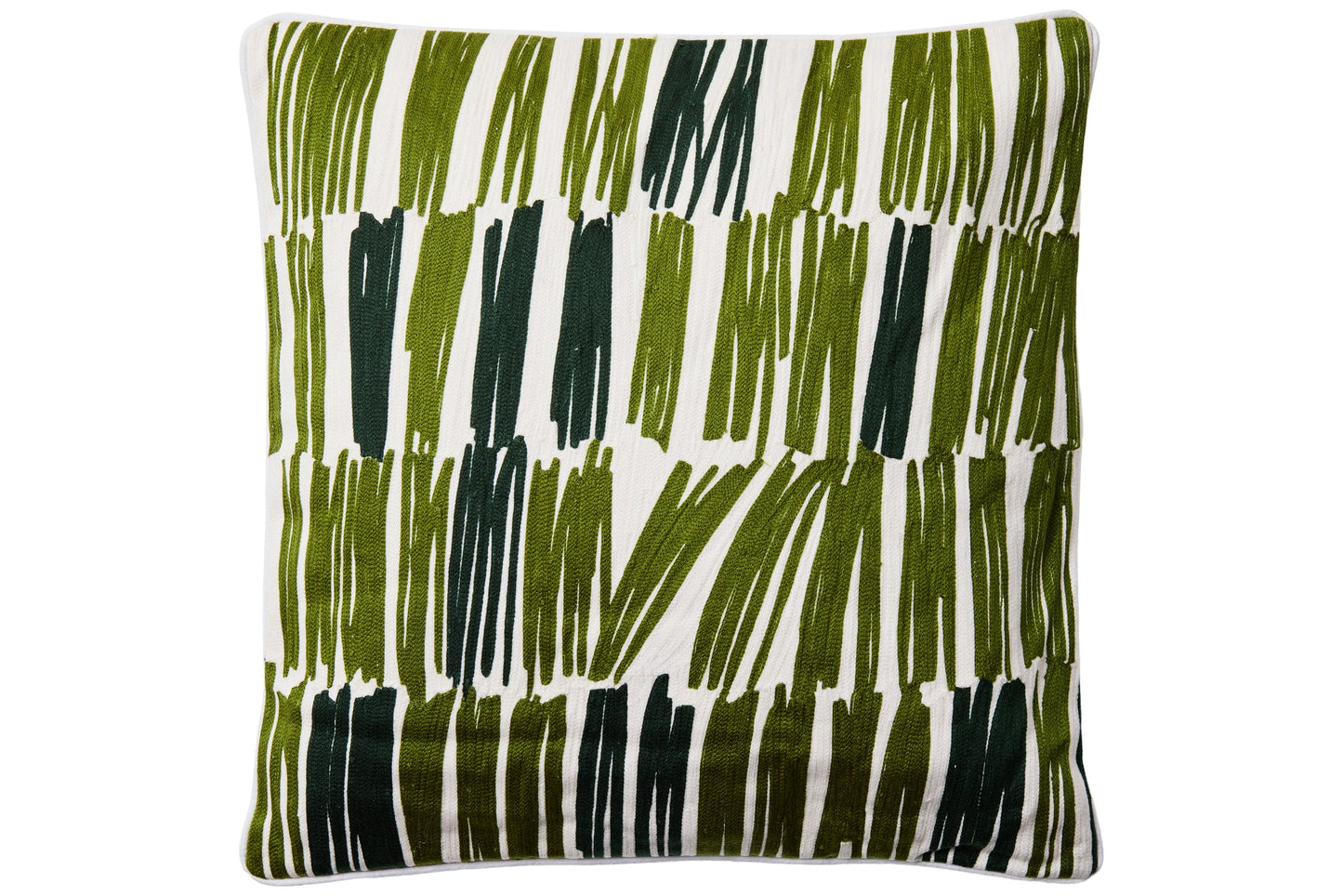 Ricamo - Cuscino Linee Verdi