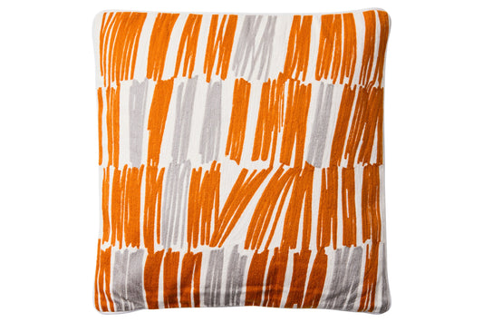 Ricamo - Cuscino Linee Arancioni