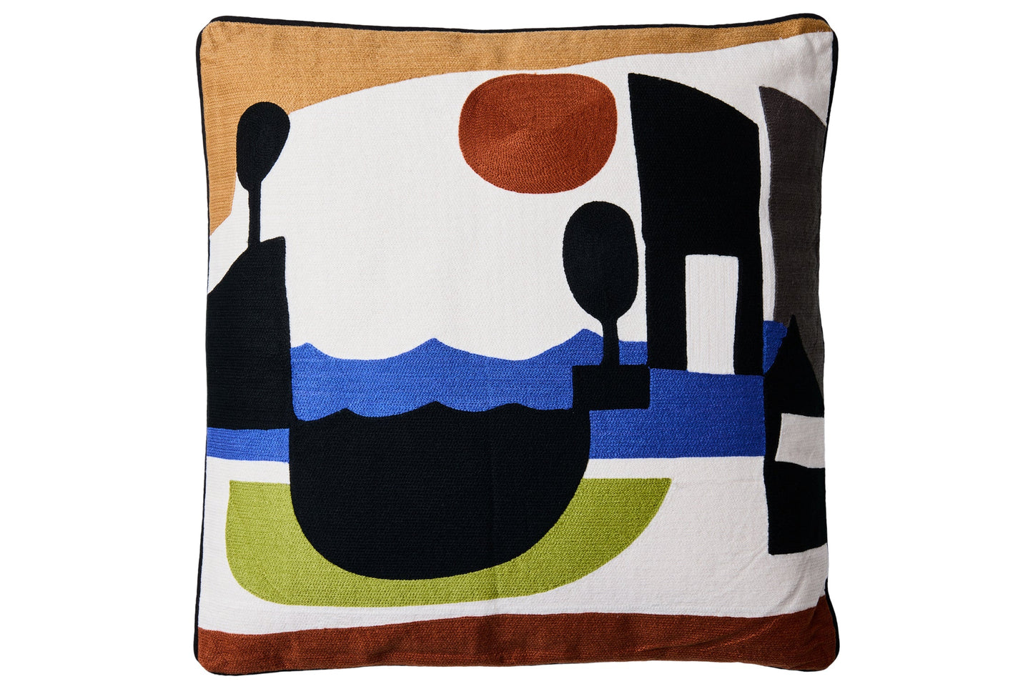 Ricamo - Cuscino Paesaggio Marino