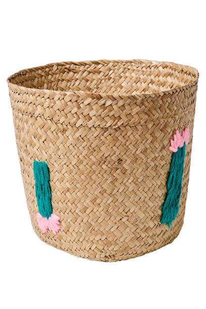 Pagbati - Cestino Decoro Ricamo Cactus