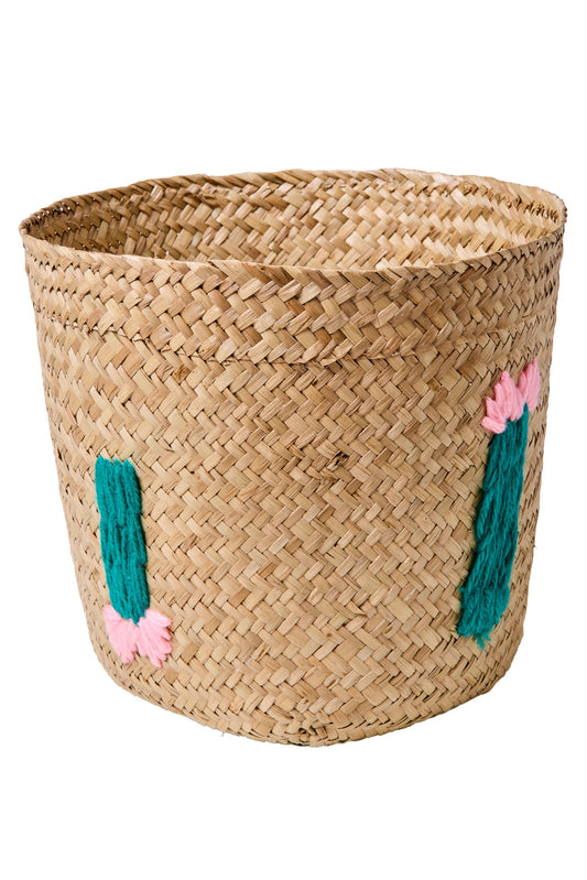 Pagbati - Cestino Decoro Ricamo Cactus