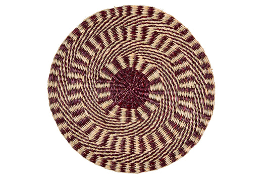 Jambalaya - Sottopiatto Seagrass Bordeaux E Beige