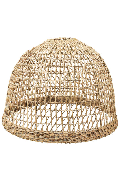 Fatto a mano - Cappello Lampadario senza attacco elettrico In Erba Naturale Forma A Cupolina