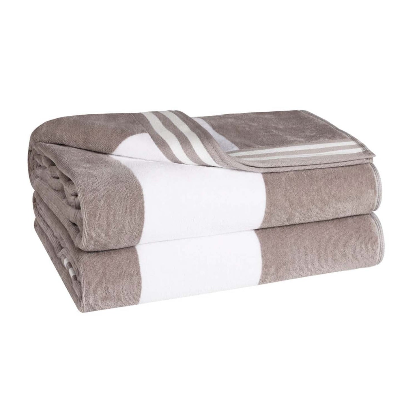 Set di 2 asciugamani da spiaggia oversize in cotone a righe Cabana di Superior