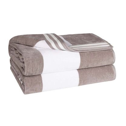 Set di 2 asciugamani da spiaggia oversize in cotone a righe Cabana di Superior