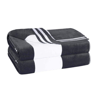 Set di 2 asciugamani da spiaggia oversize in cotone a righe Cabana di Superior