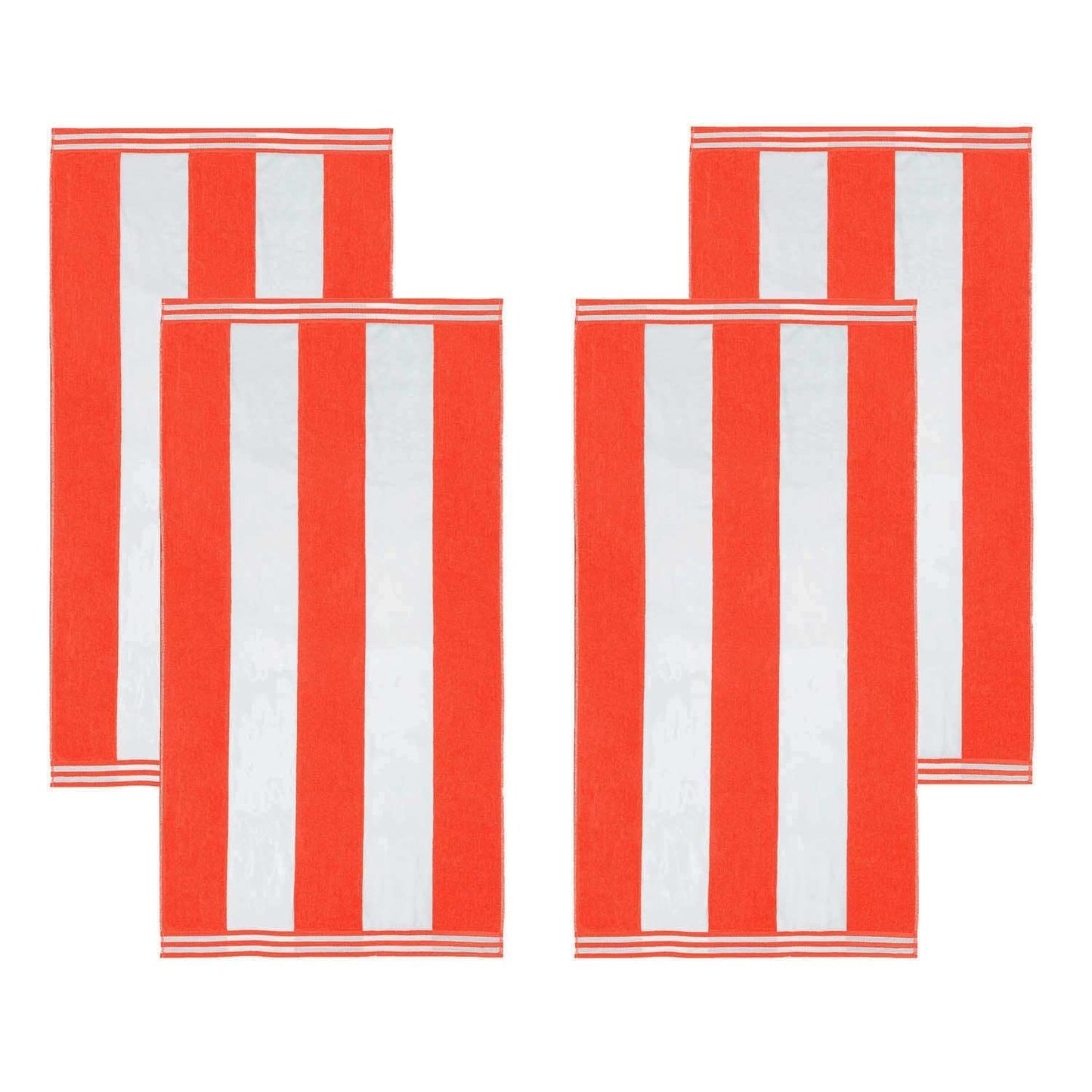 Set di 4 asciugamani da spiaggia in cotone oversize Cabana Stripe di Superior