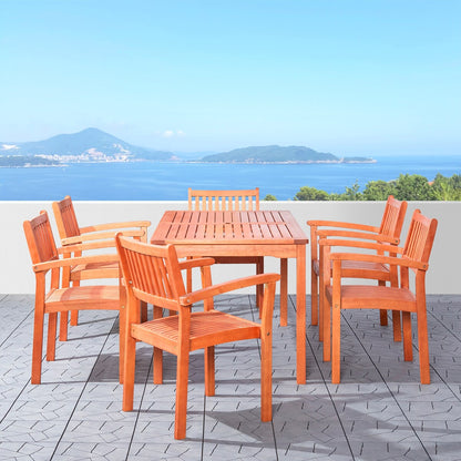 Set da pranzo impilabile in legno Caladesi
