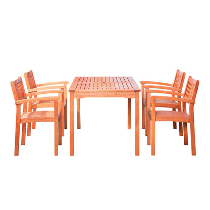 Set da pranzo impilabile in legno Caladesi