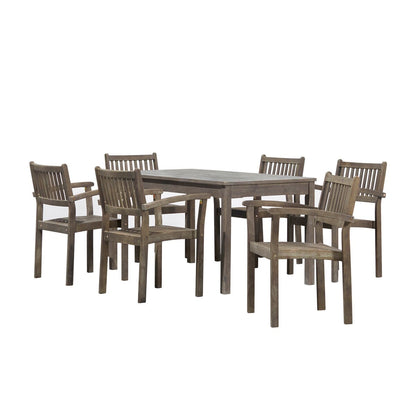 Set da pranzo impilabile in legno Caladesi