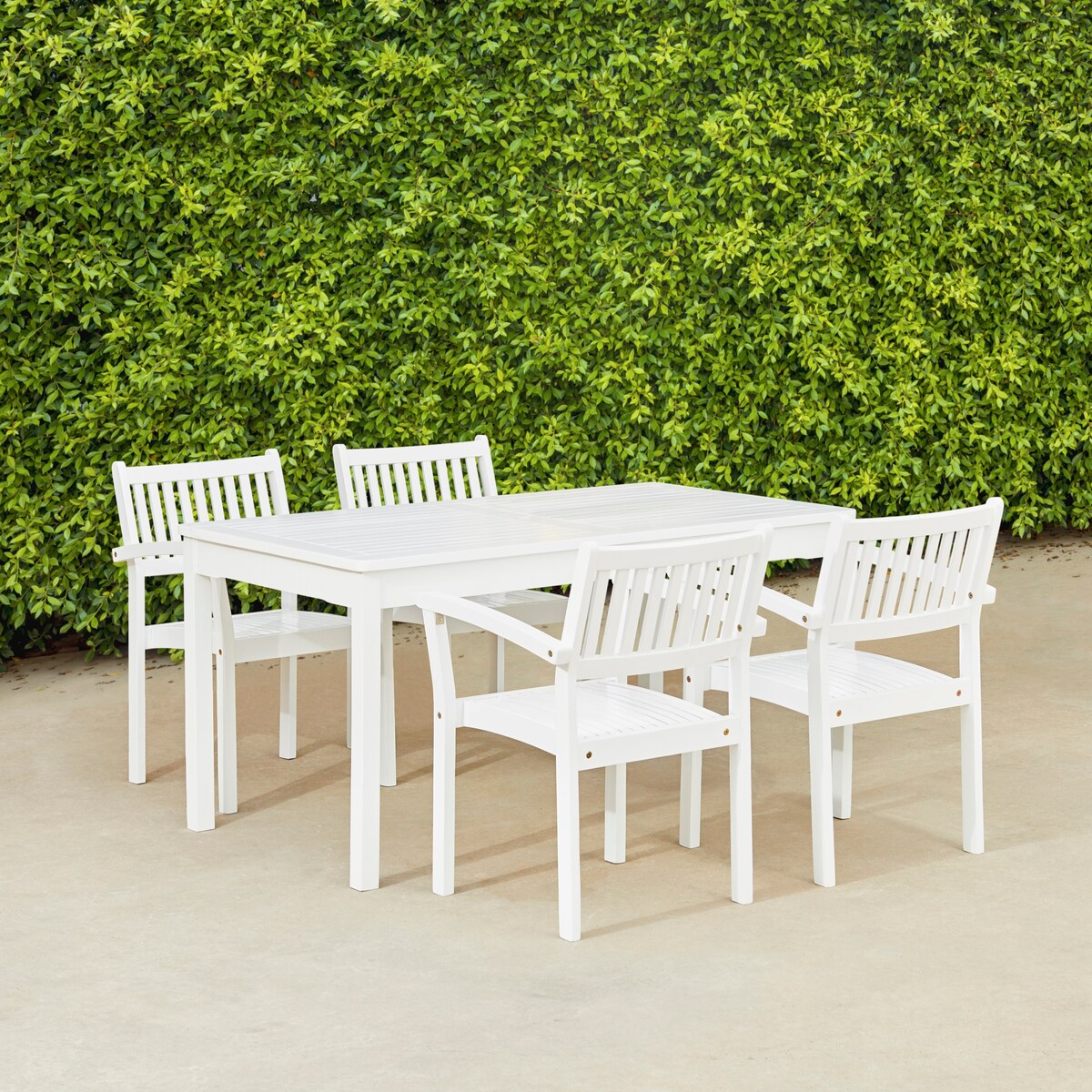 Set da pranzo impilabile in legno Caladesi