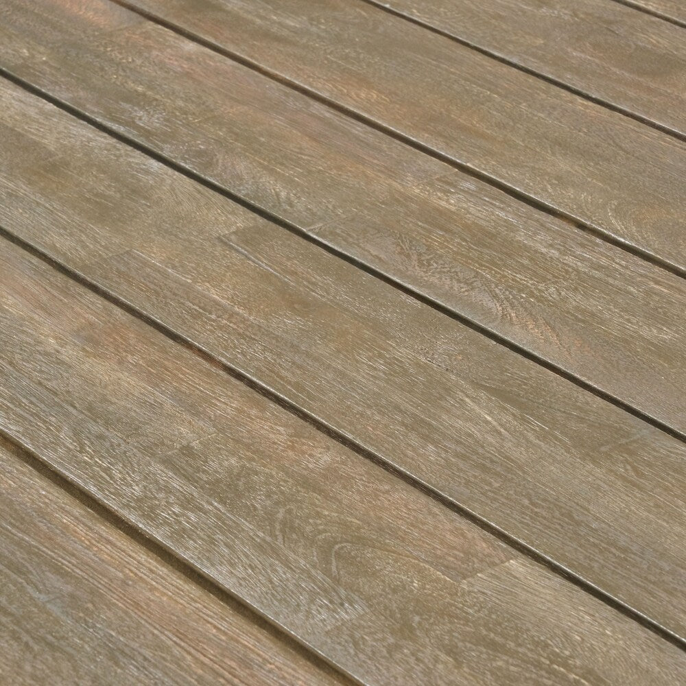 Set da pranzo Calero Outdoor da 6 pezzi in legno e vimini con sedie e panca di Christopher Knight Home