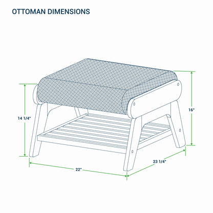 Set di 5 sedie Adirondack da esterno imbottite in teak Cambridge Casual Auburn