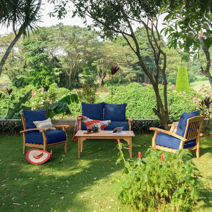 Set da conversazione per patio in teak Cambridge Casual Caterina, 4 pezzi