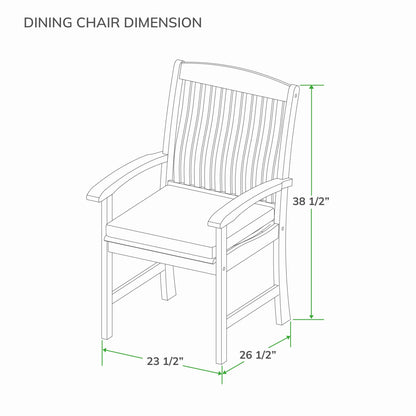 Set da pranzo estensibile da esterno Cambridge Casual Caterina in teak, 6 pezzi