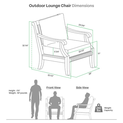 Set da conversazione per patio in teak Cambridge Casual Chara da 5 pezzi