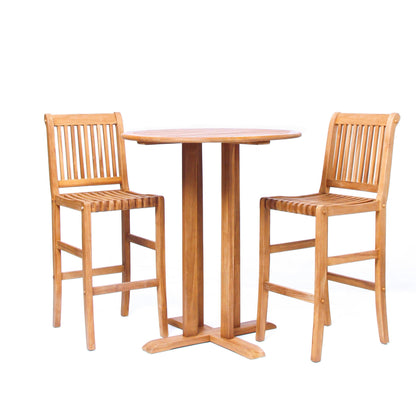 Set da bistrot Cambridge Casual Chara Teak da 3 pezzi