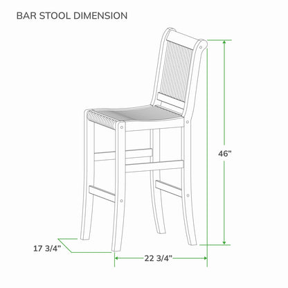 Set da bistrot Cambridge Casual Chara Teak da 3 pezzi