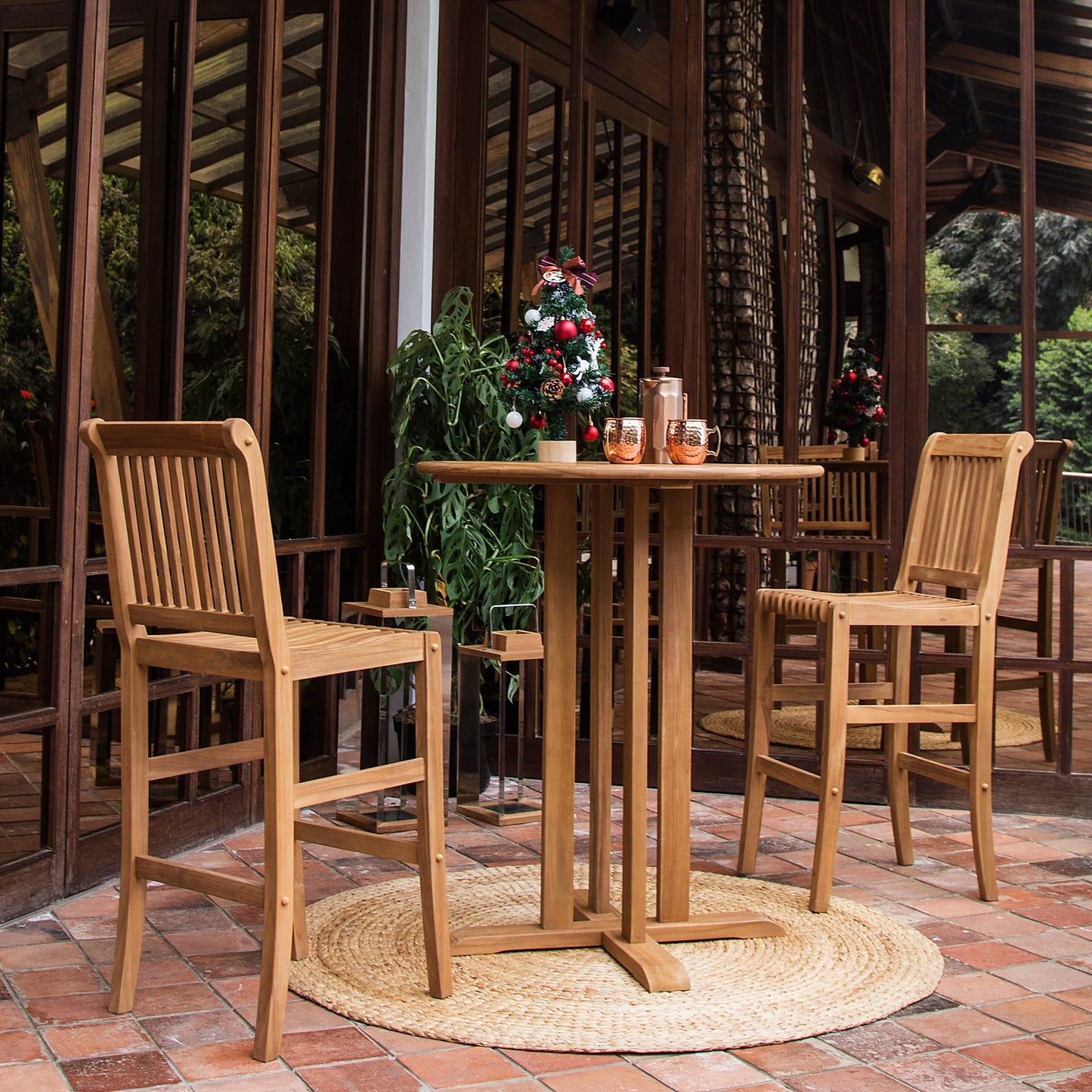 Set da bistrot Cambridge Casual Chara Teak da 3 pezzi