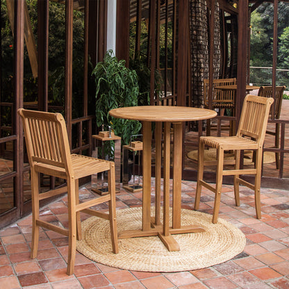 Set da bistrot Cambridge Casual Chara Teak da 3 pezzi