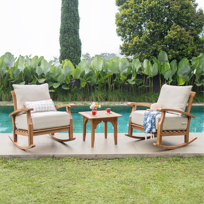 Set da giardino Cambridge Casual Leon in teak da 3 pezzi con cuscino