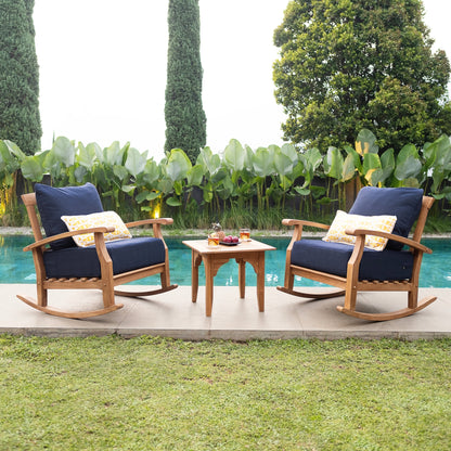 Set da giardino Cambridge Casual Leon in teak da 3 pezzi con cuscino