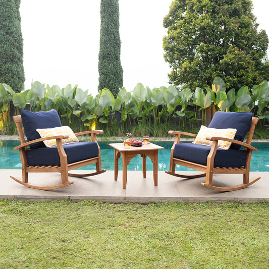 Set da giardino Cambridge Casual Leon in teak da 3 pezzi con cuscino