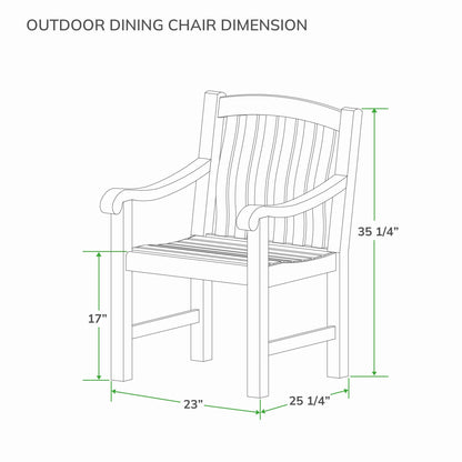 Set da pranzo per esterni Cambridge Casual Leon in teak da 5 pezzi