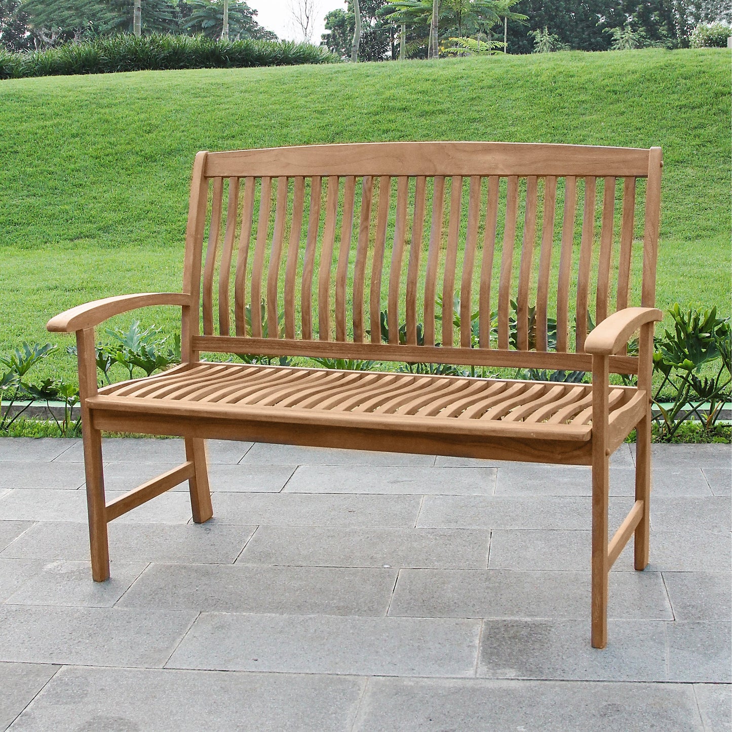 Set da pranzo estensibile per patio Cambridge Casual Leon in teak da 6 pezzi