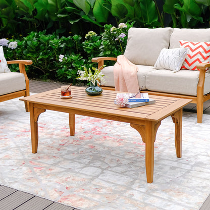 Set da conversazione per patio in teak Cambridge Casual Leon da 7 pezzi