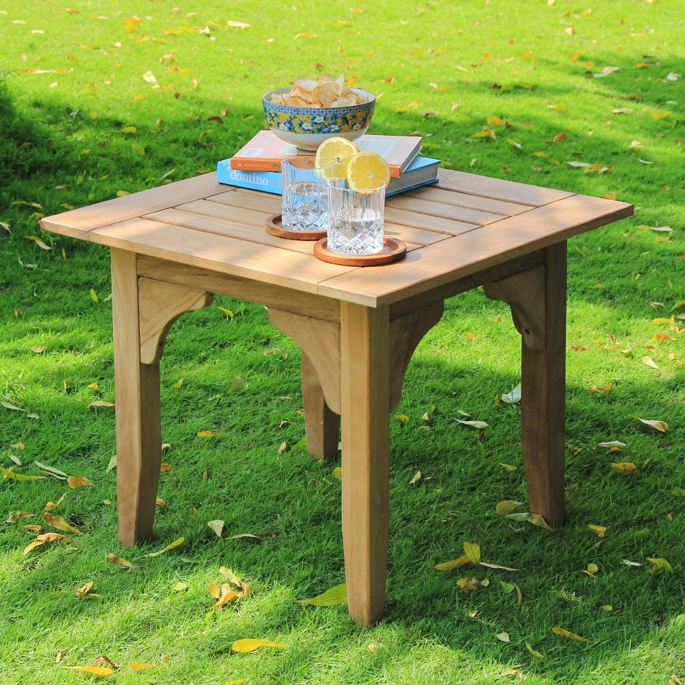 Set da conversazione per patio in teak Cambridge Casual Leon da 7 pezzi