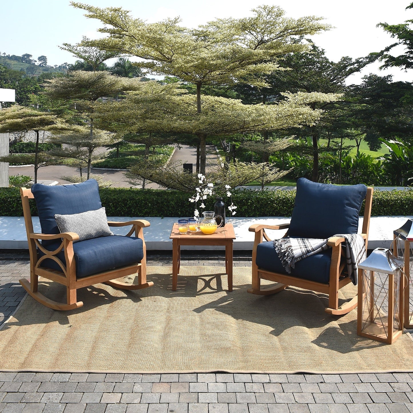 Set da salotto da giardino Cambridge Casual Lowell in teak, 3 pezzi