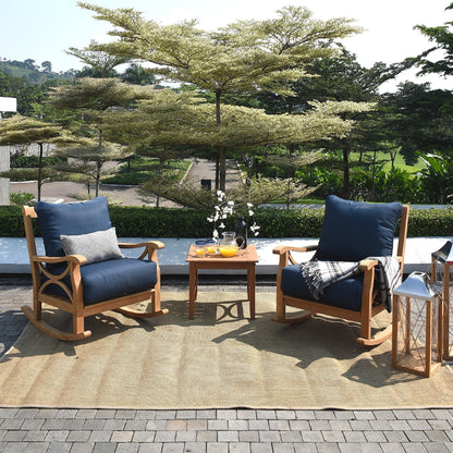 Set da salotto da giardino Cambridge Casual Lowell in teak, 3 pezzi